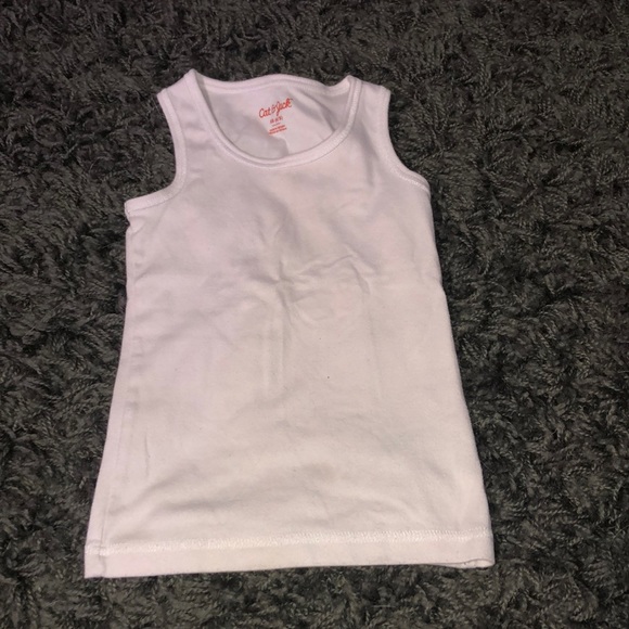 kids white tanktop